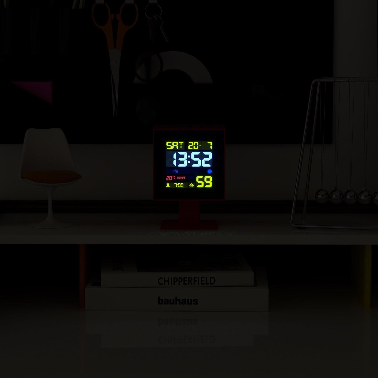Newgate Monolith Lcd Alarm Clock Fire Engine Red*-Newgate-Mood